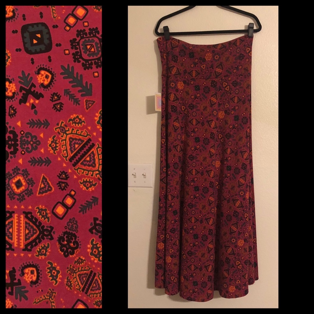 Lularoe Maxi Skirt Size Large Pink